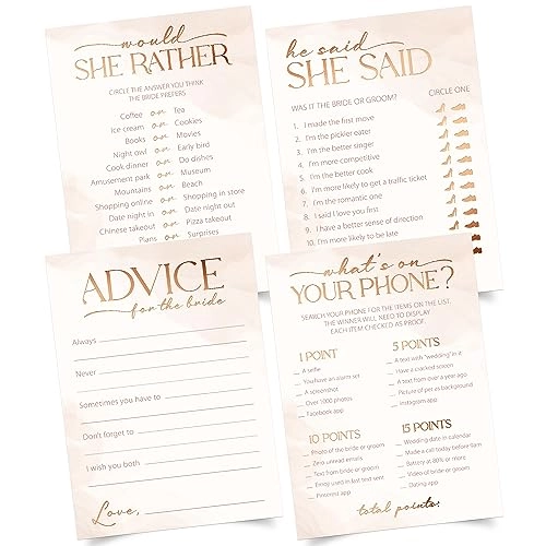 Bridal Game Cards - Adult 4 Adult