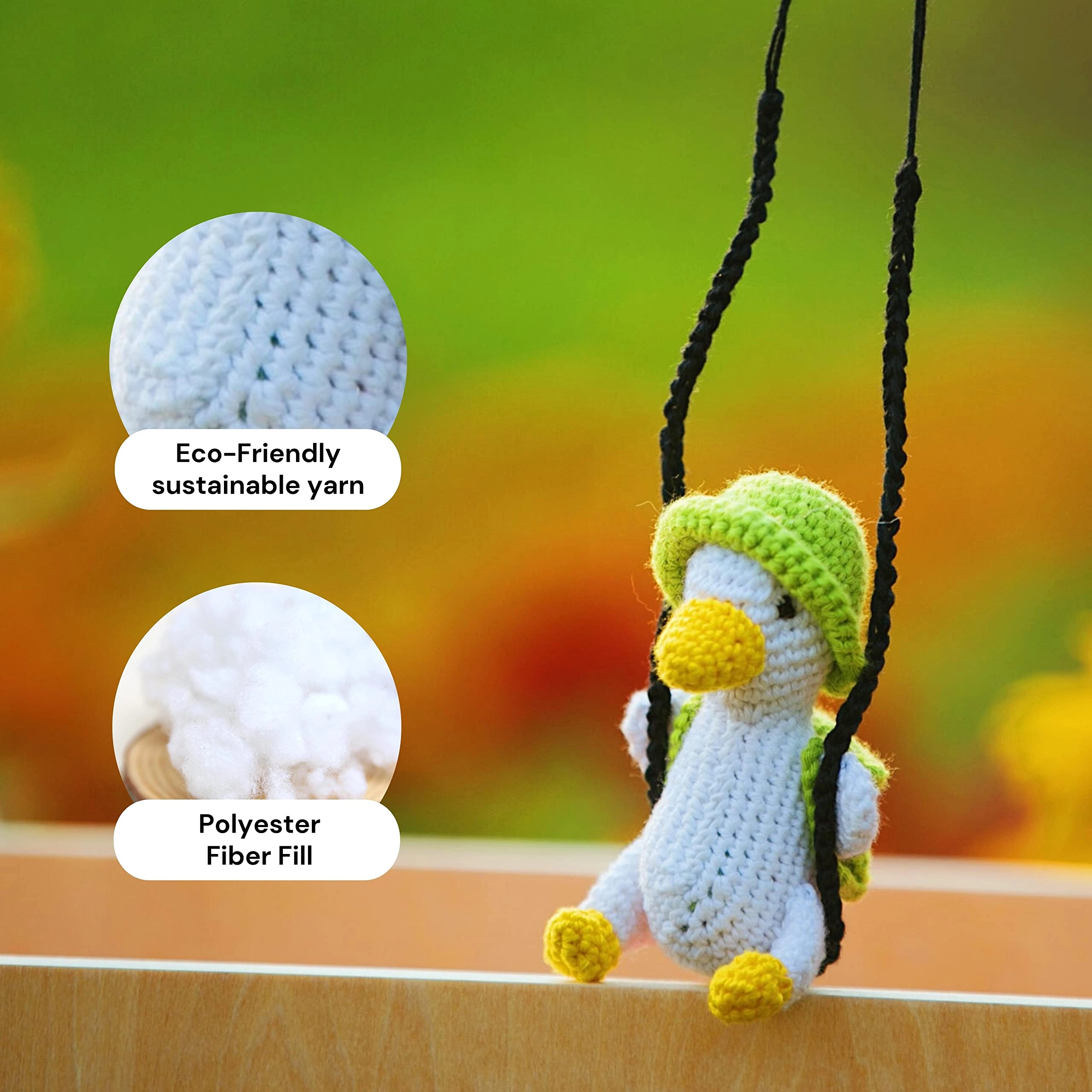 Swing Duck Ornament - Wool