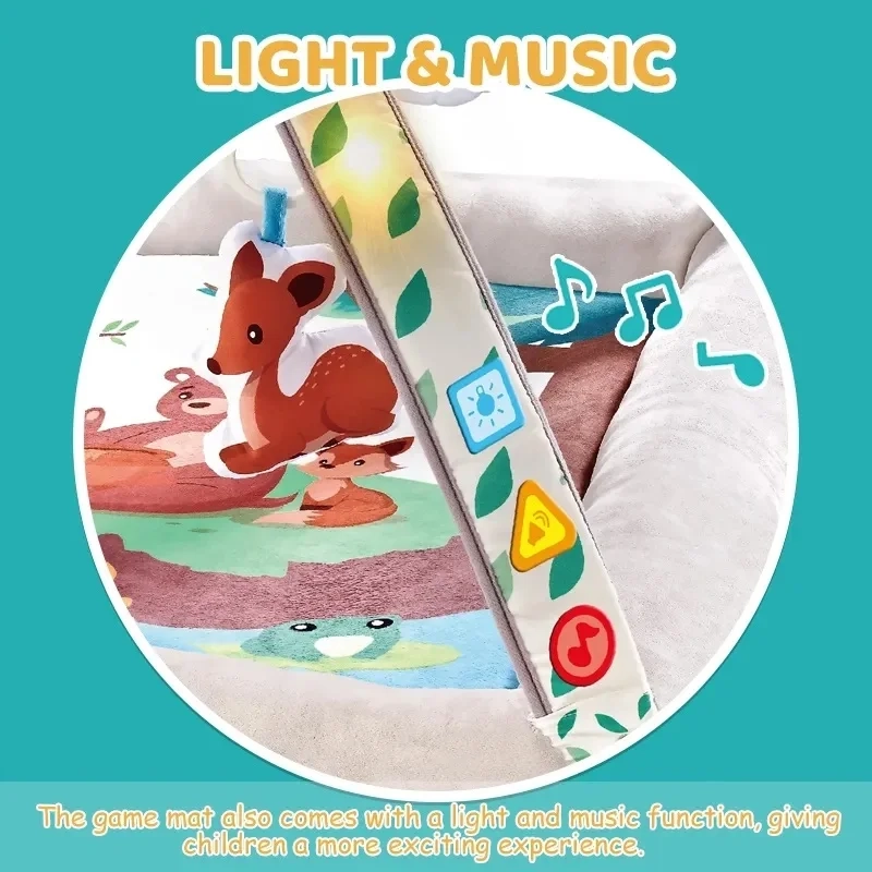 Baby Musical Play Gym Mat - forest-themed Suitable for 0 to 2 years