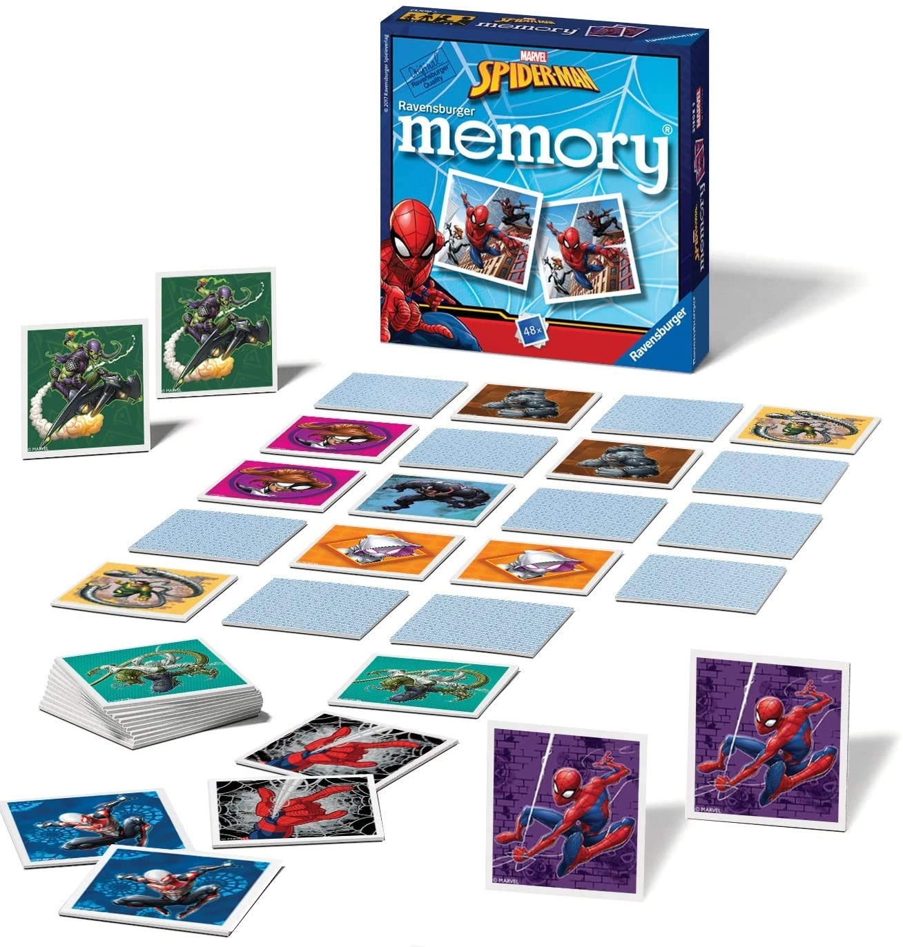 Ravensburger Marvel Spiderman Mini Memory Game - 3 Years and Up 48 pieces