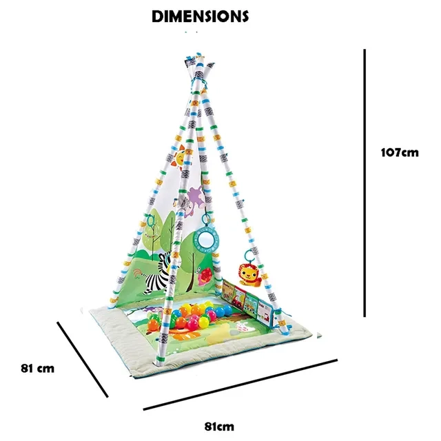 2-In-1 Baby Activity Play Gym & Removable Tent - 2+