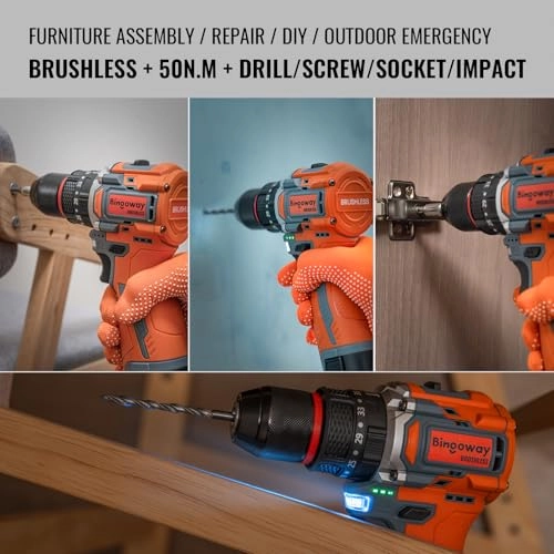 Cordless Drill Driver - 20V 2 Batteries 30Nm
