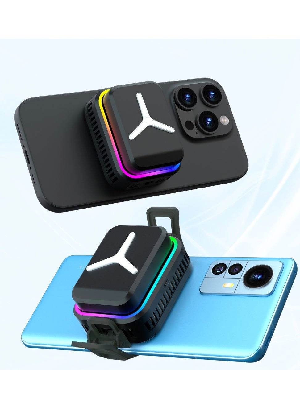 Phone Cooler - Magnetic RGB Black