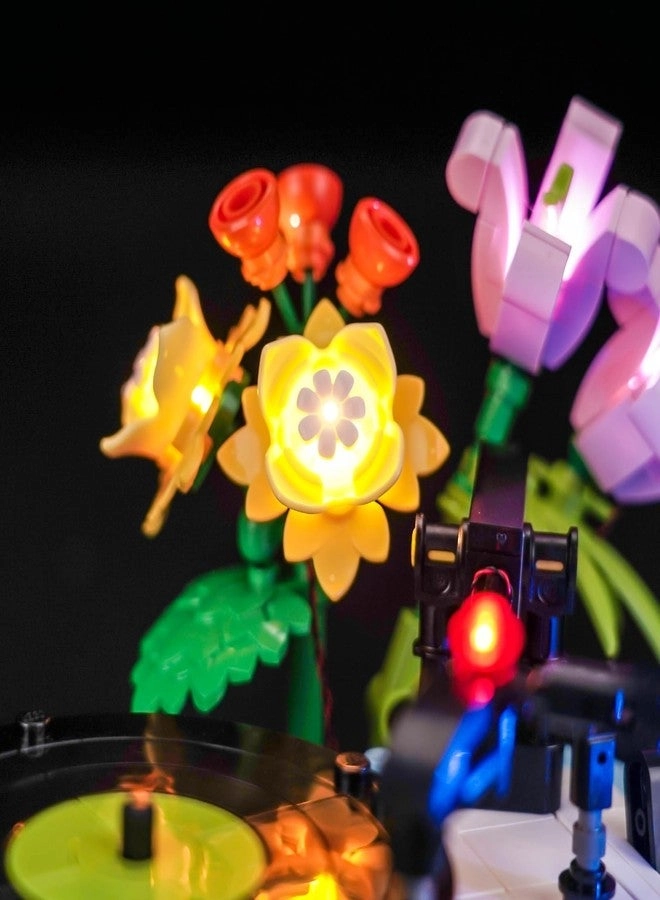 LED Lighting Compatible with Lego Record Player with Flowers 31172