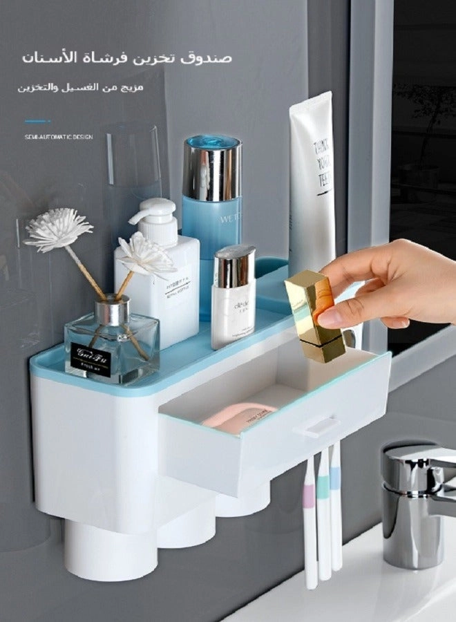 Toothbrush Holder - Wall mounted 4 toothbrush slots