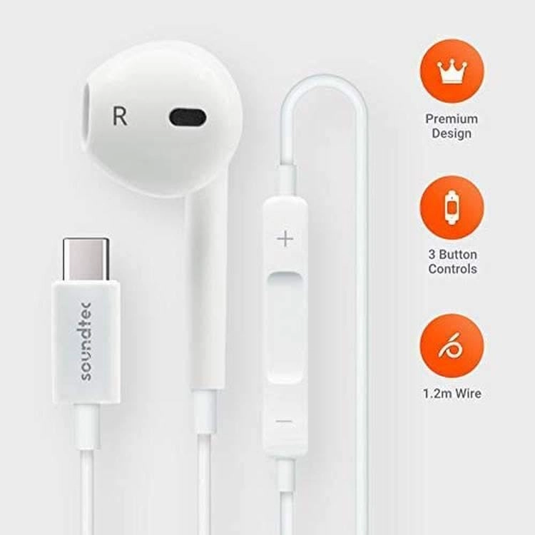 Type-C Mono In-Ear Earphones Wired Earphone