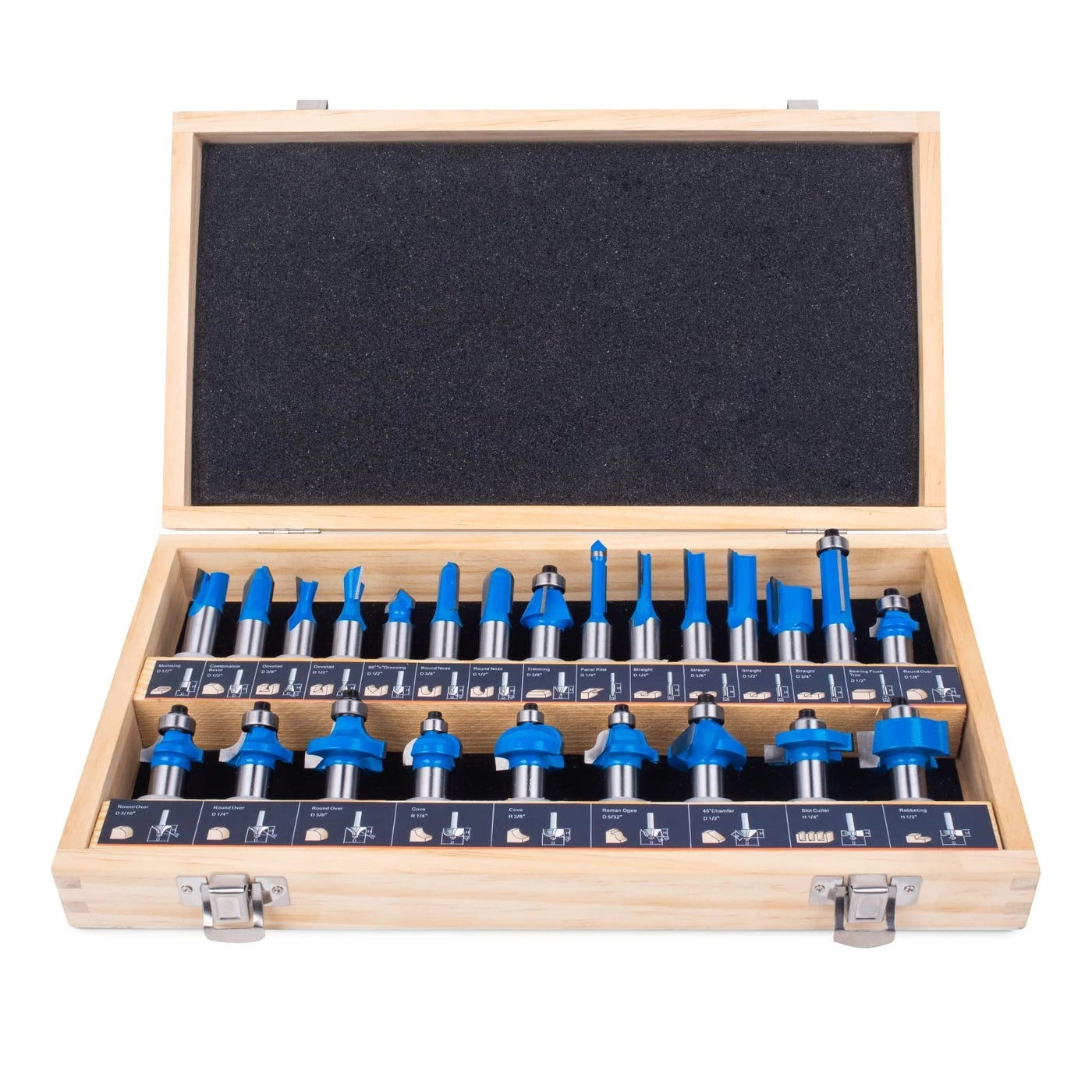 Router Bits Set - 1/2 Inch 24 Pieces