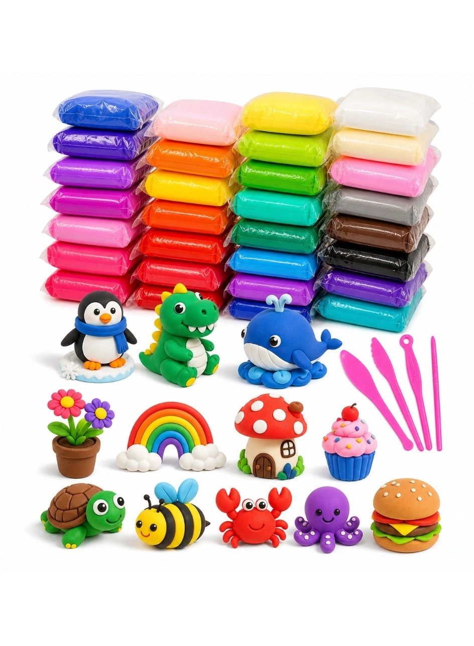 Rishi Collections Air Dry Clay Kit - Ultra-Light Soft 36pcs.