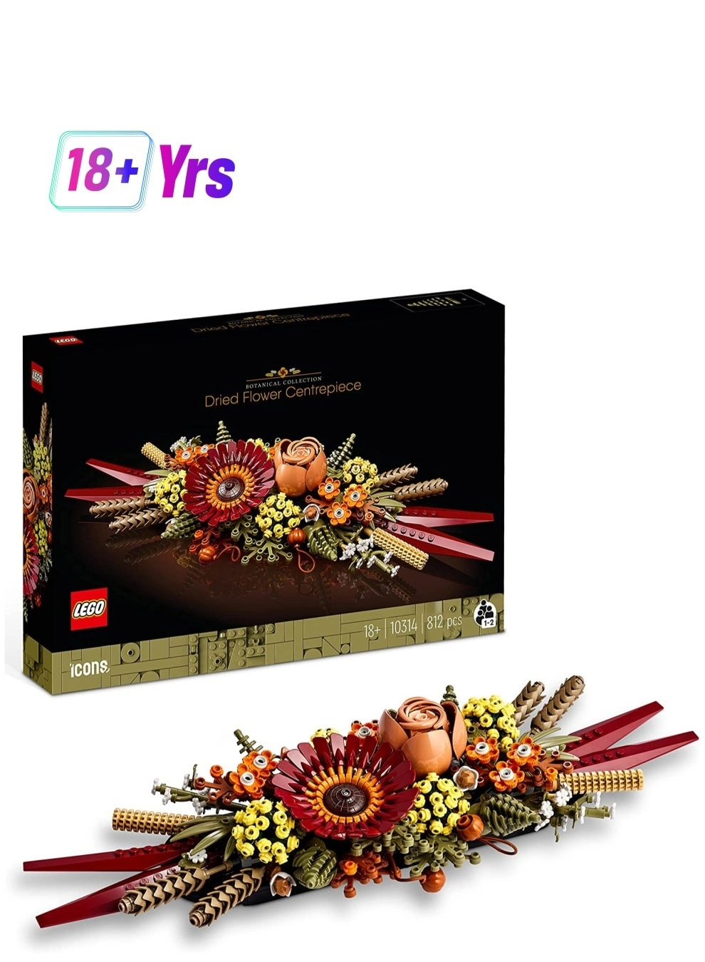 LEGO Icons Dried Flower Centrepiece Building Kit 10314 - Flowers 812 pcs