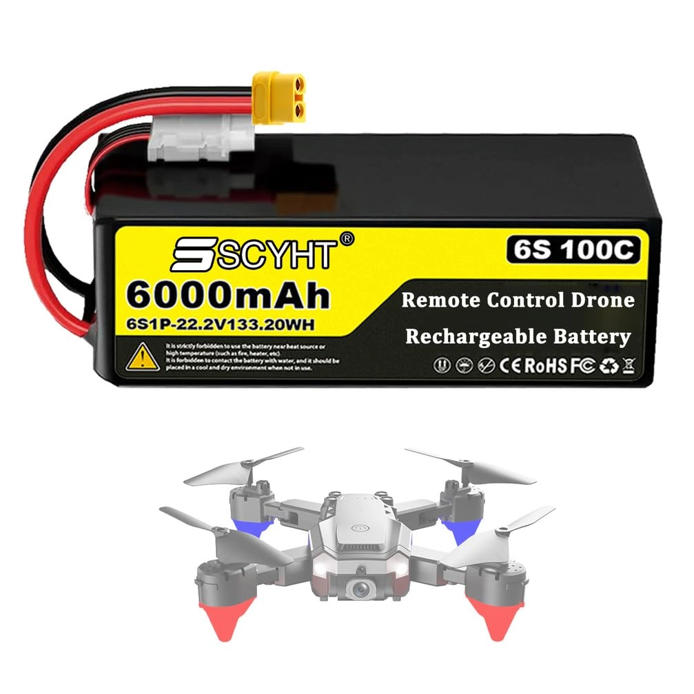 SSCYHT 6S Drone battery - 22.2V 6000mAh 100C