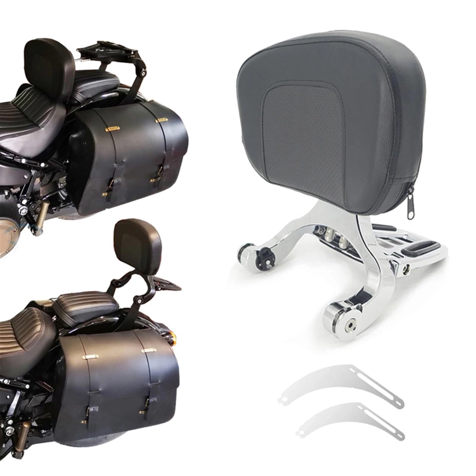 DCXXAN Multi-Purpose Driver Passenger Backrest Sissy Bar - Harley Slim/Deluxe/Heritage 2018-2022 2019 2020 2021