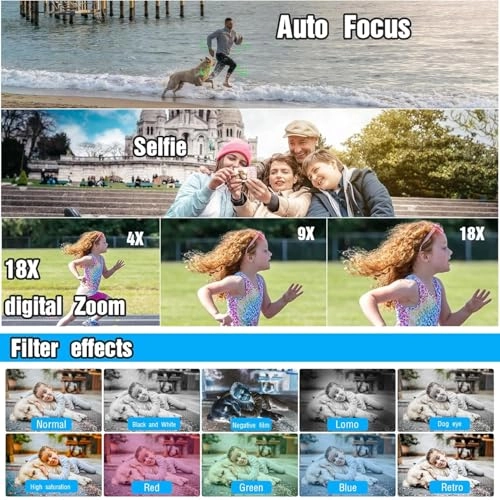 4K Digital Camera - 64MP 18X Digital Zoom