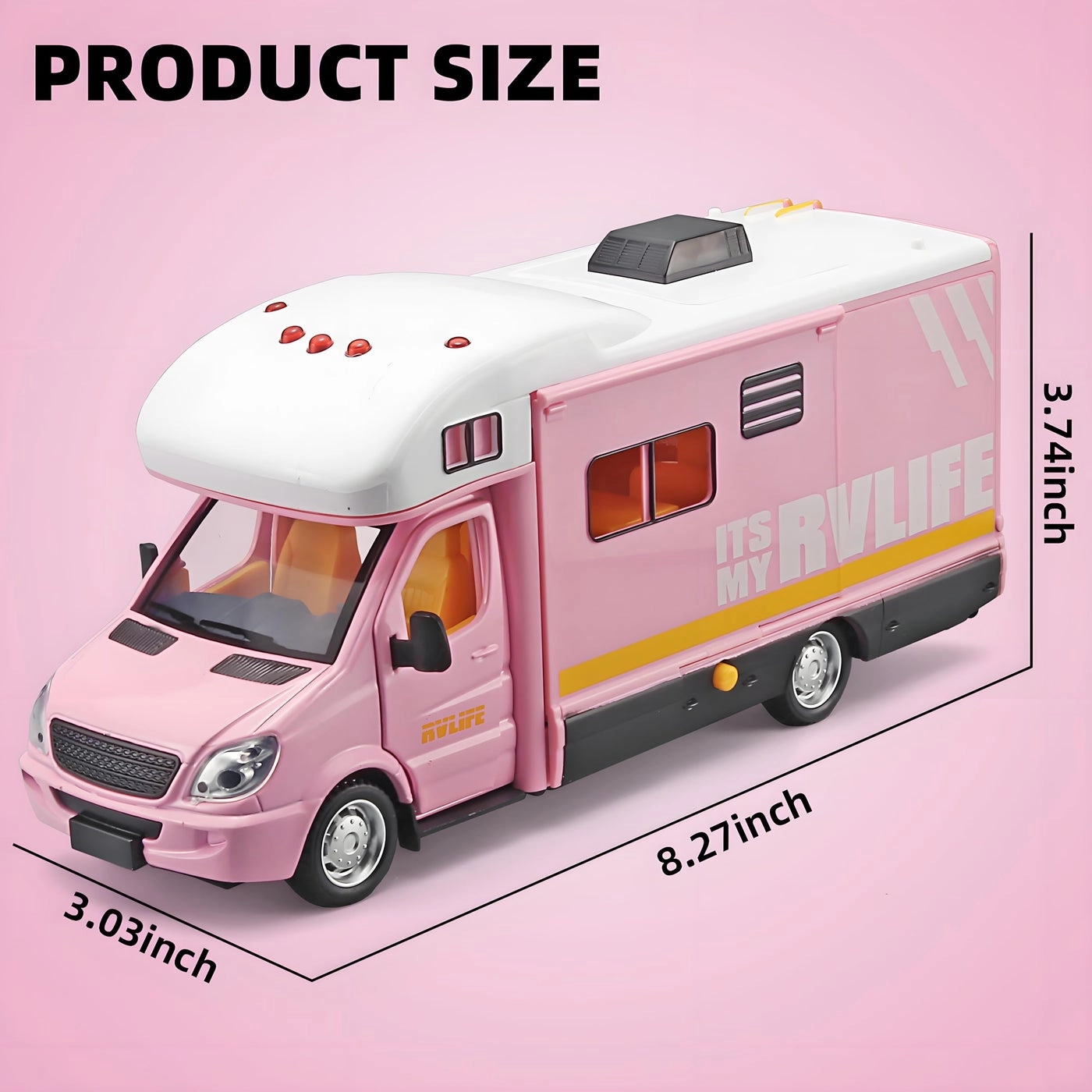 Toy Camper - Die Cast Pull Back Light and Sound