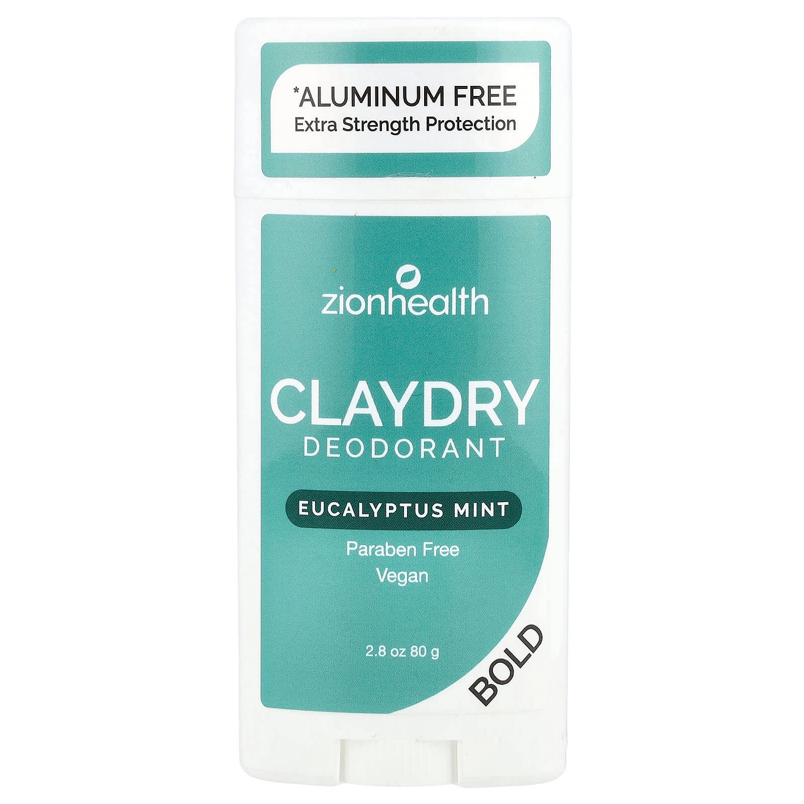 Zion Health ClayDry Deodorant - Eucalyptus Mint 80 g