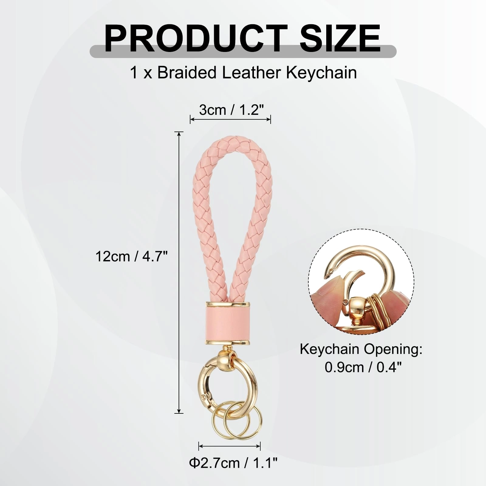Braided Leather Keychain - Animal