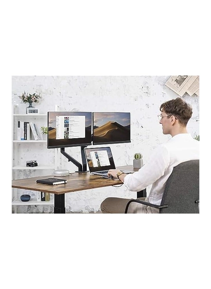 Dual LCD Monitor Desk Mount Stand - 2 27in