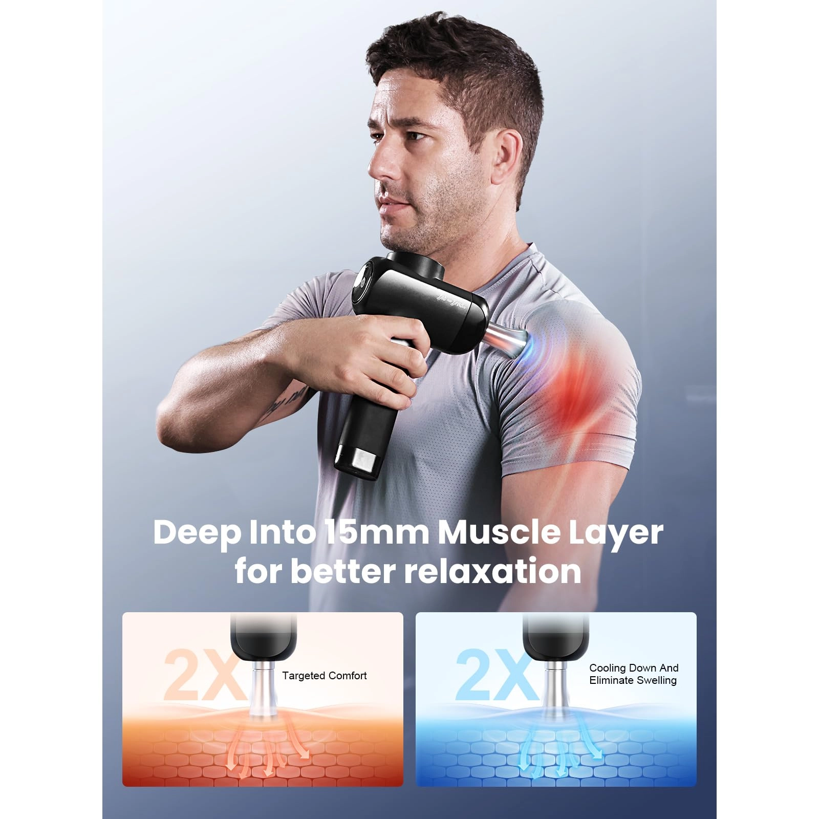 X6 Pro Max Massage Gun - Heat-Cold