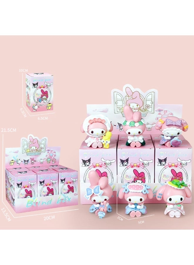 halamodo My Melody Blind Box Figure Set 6 pcs