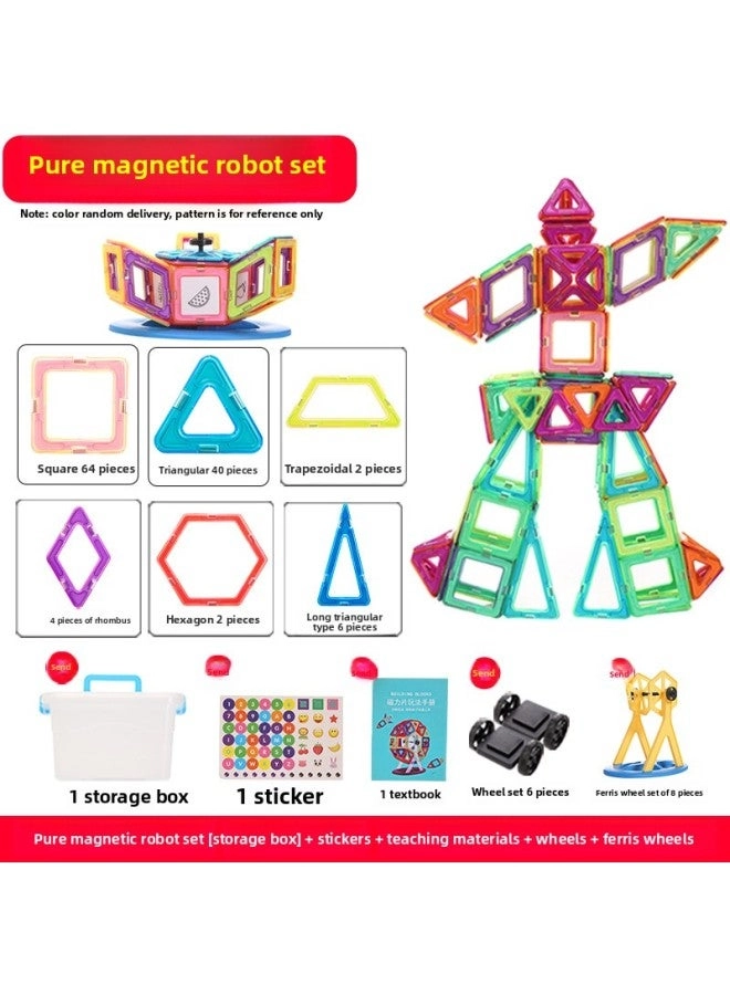 Magnetic Building Blocks - 217 pcs Ferris Wheel + Storage Box