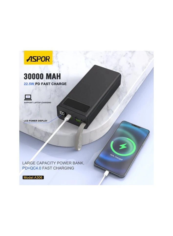 A306 - 30000mAh 22.5W + 20W Fast-Charging