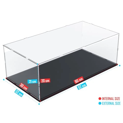 Clear Acrylic Model Car Display Case - 1pc 1/8 1/10 Lego 42083/42096/42125/42143