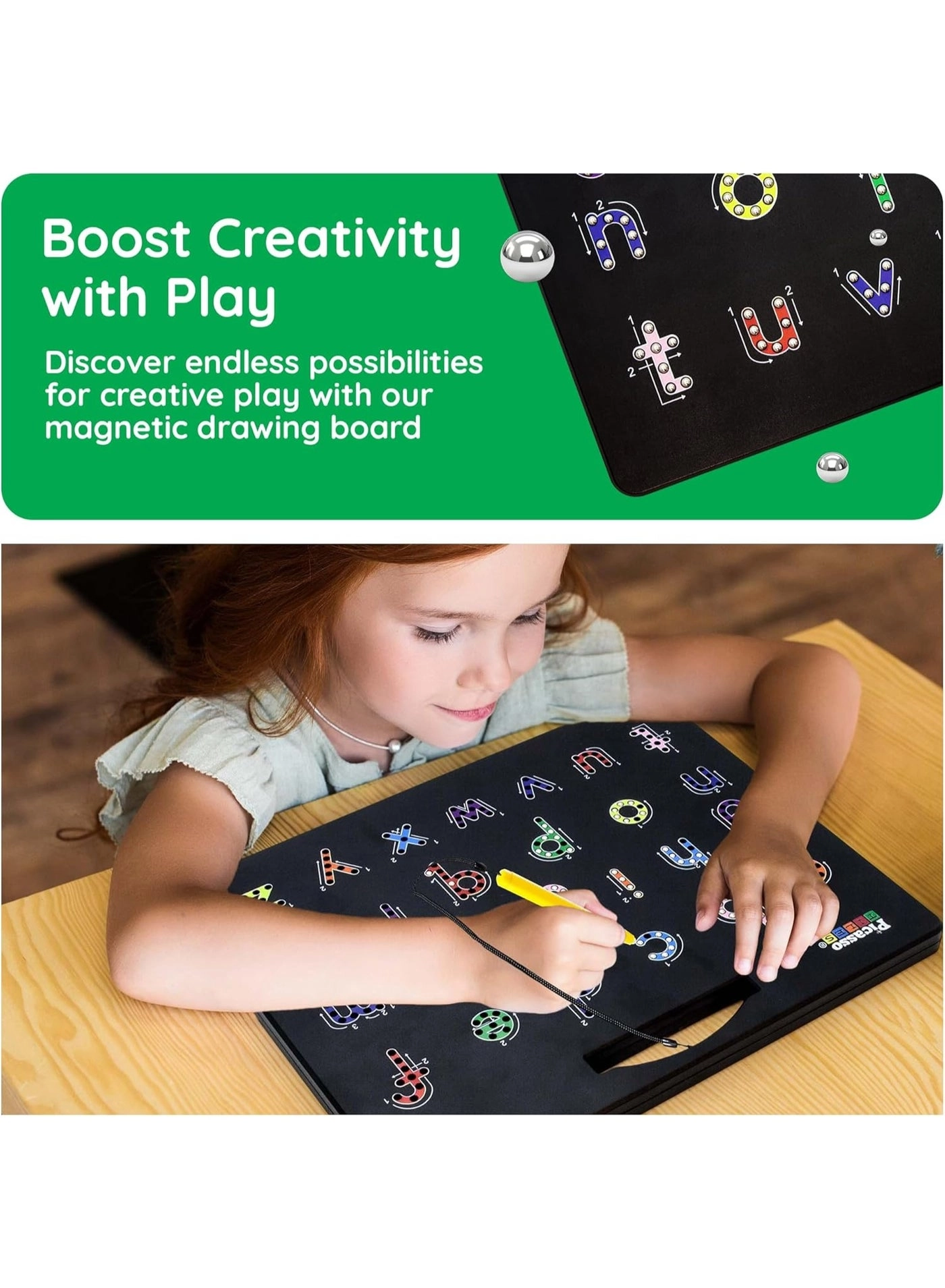Alphabet Magnetic Drawing Board - 3+