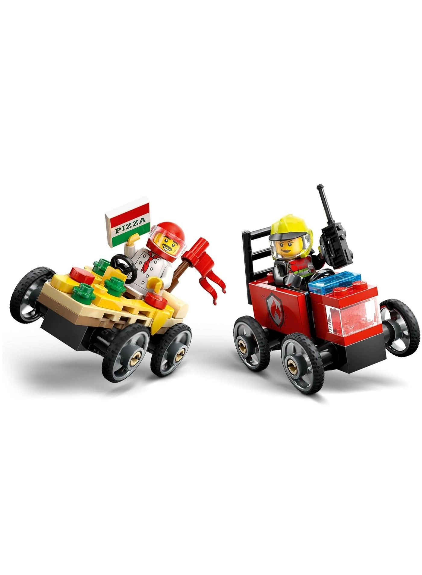 City Pizza vs. Fire Truck Race Car Pack (60458) - Vehicle