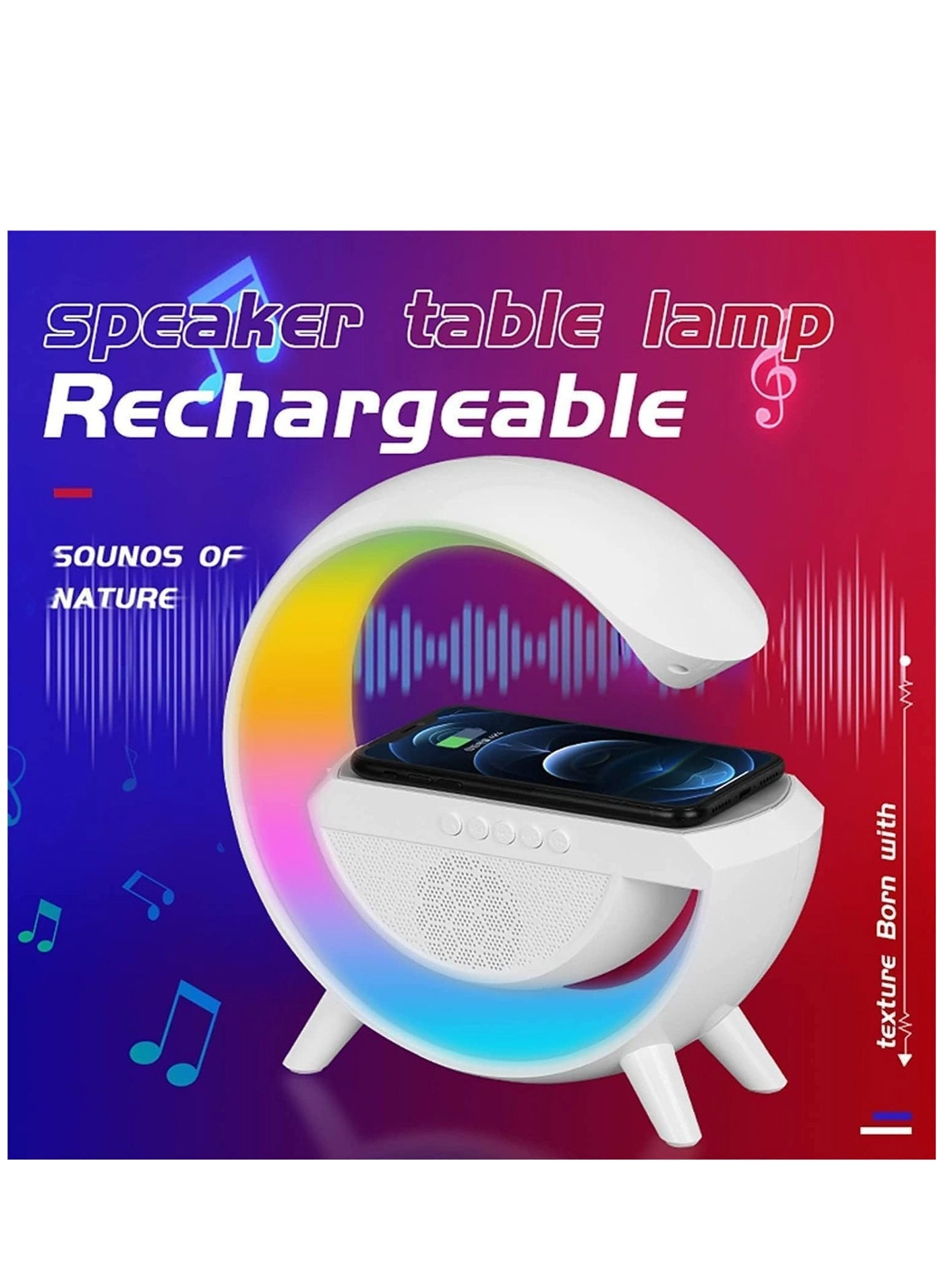 Wireless Charger Atmosphere Lamp - Mood Lighting RGB Color Changing