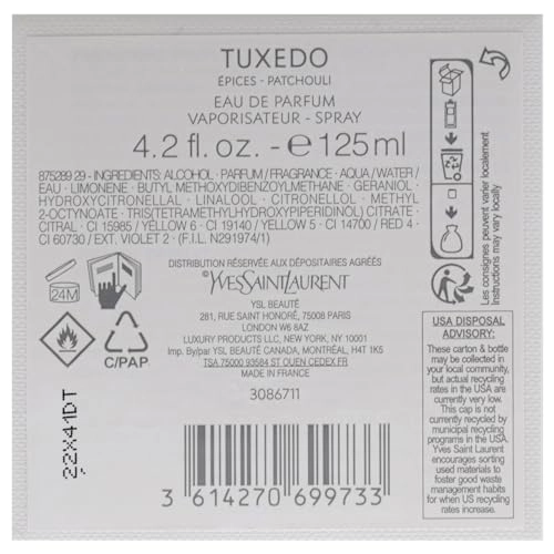 Tuxedo Epices Patchouli Eau de Parfum 125ml