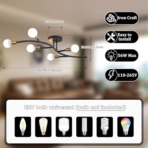 Ceiling Lamp - E27 6 Lights