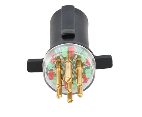 7-Round Pin Trailer Circuit r - Circuit Tester Black