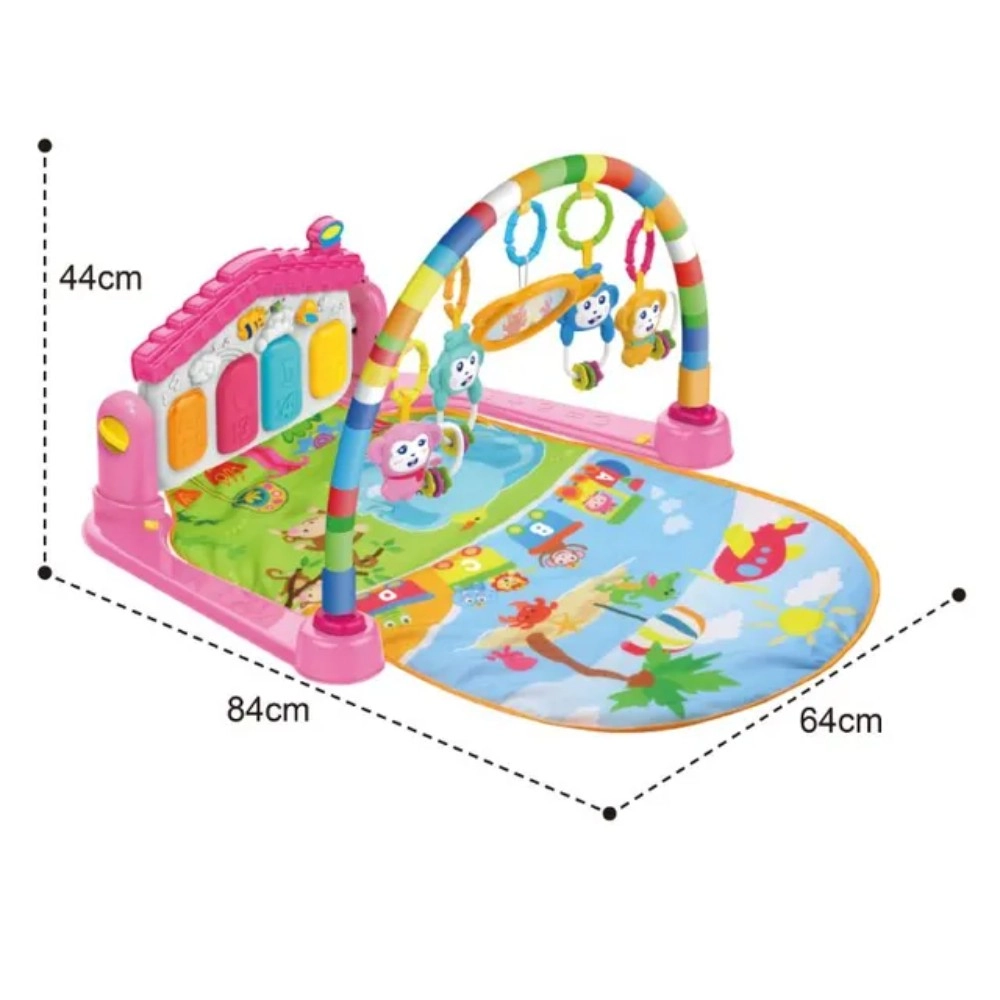 Baby Play Gym Piano Mat - Pink Newborn up to 12 months