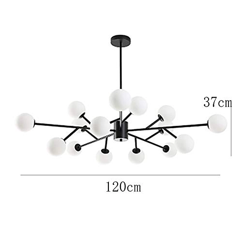 G9 Nordic Light Luxury Molecular Chandelier - 12 head Black