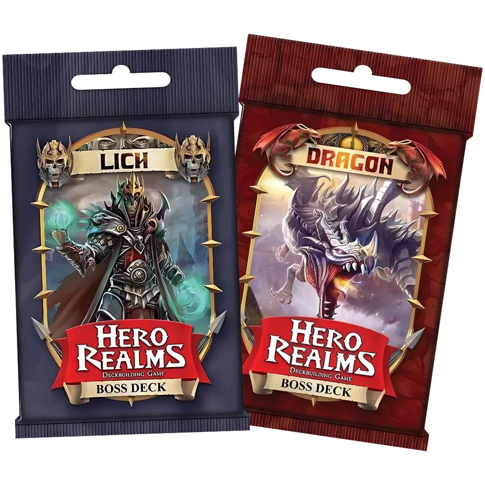 Wise Wizard Games Hero Realms: Dragon Boss Deck + Hero Realms: Lich Boss Deck