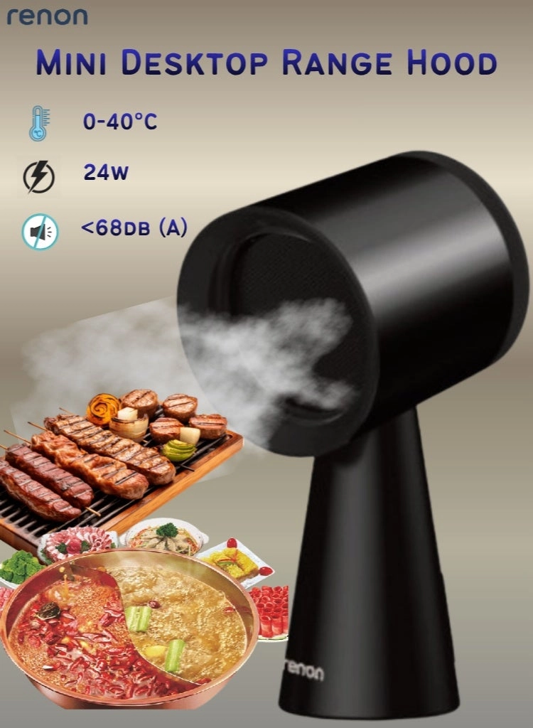 Mini Desktop Range Hood - 150 Cubic Meters Per Hour