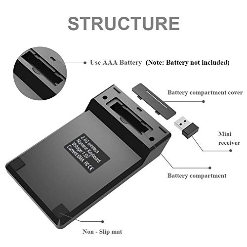 Wireless Numeric Keypad - 2.4Ghz 18Keys