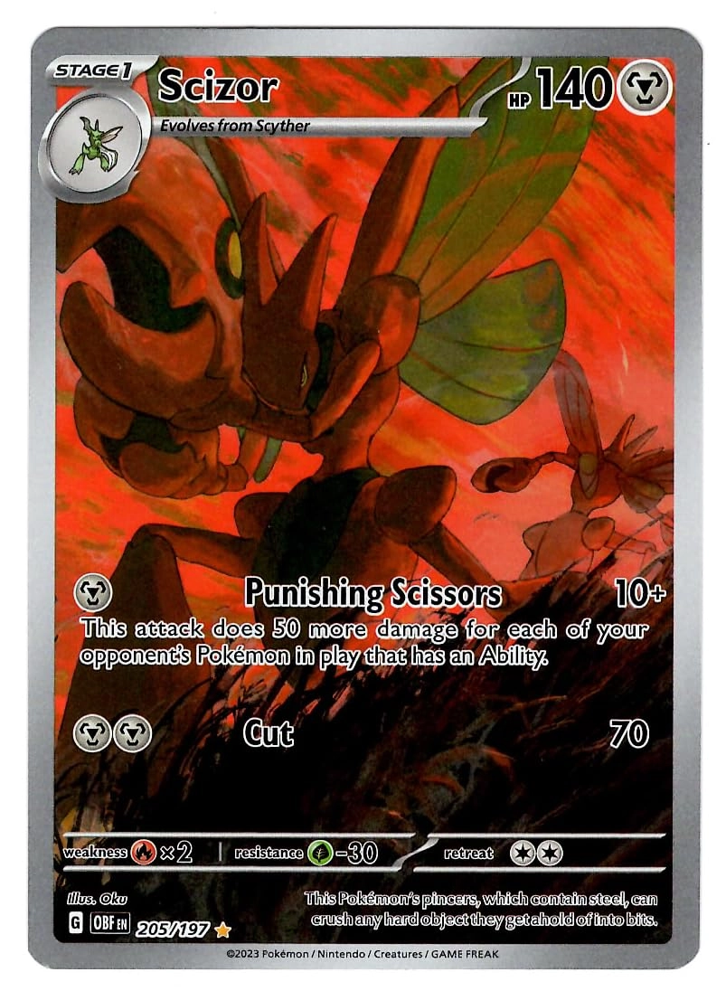 Pokémon Scizor 205/197 - Obsidian Flames