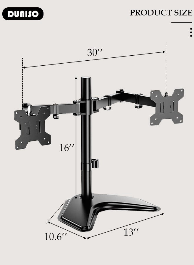 Dual Monitor Arm - 2 13-27 inch 75x75 mm 100x100 mm