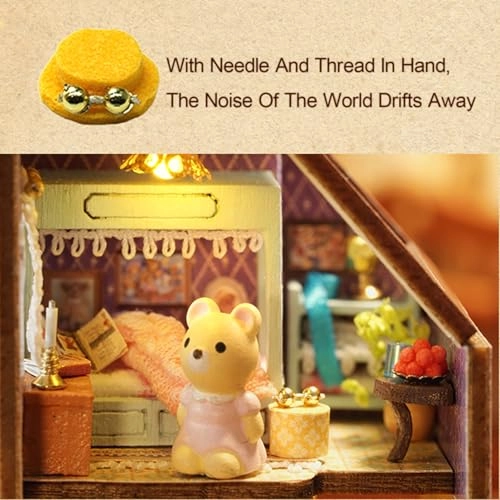 DIY Miniature Dollhouse Kit - Happy Manor 1:100