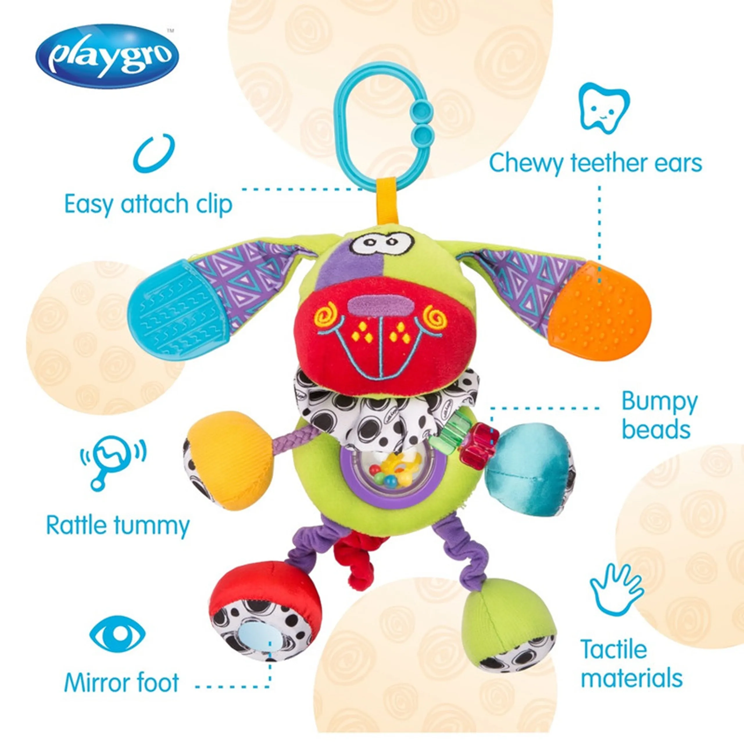 Activity Friend Crib And Stroller Toy - Doofy Dog - Suitable for 3 months & above