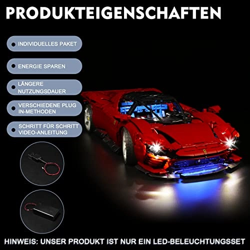 LED Light Set - Copper for LEGO Ferrari Daytona SP3 42143