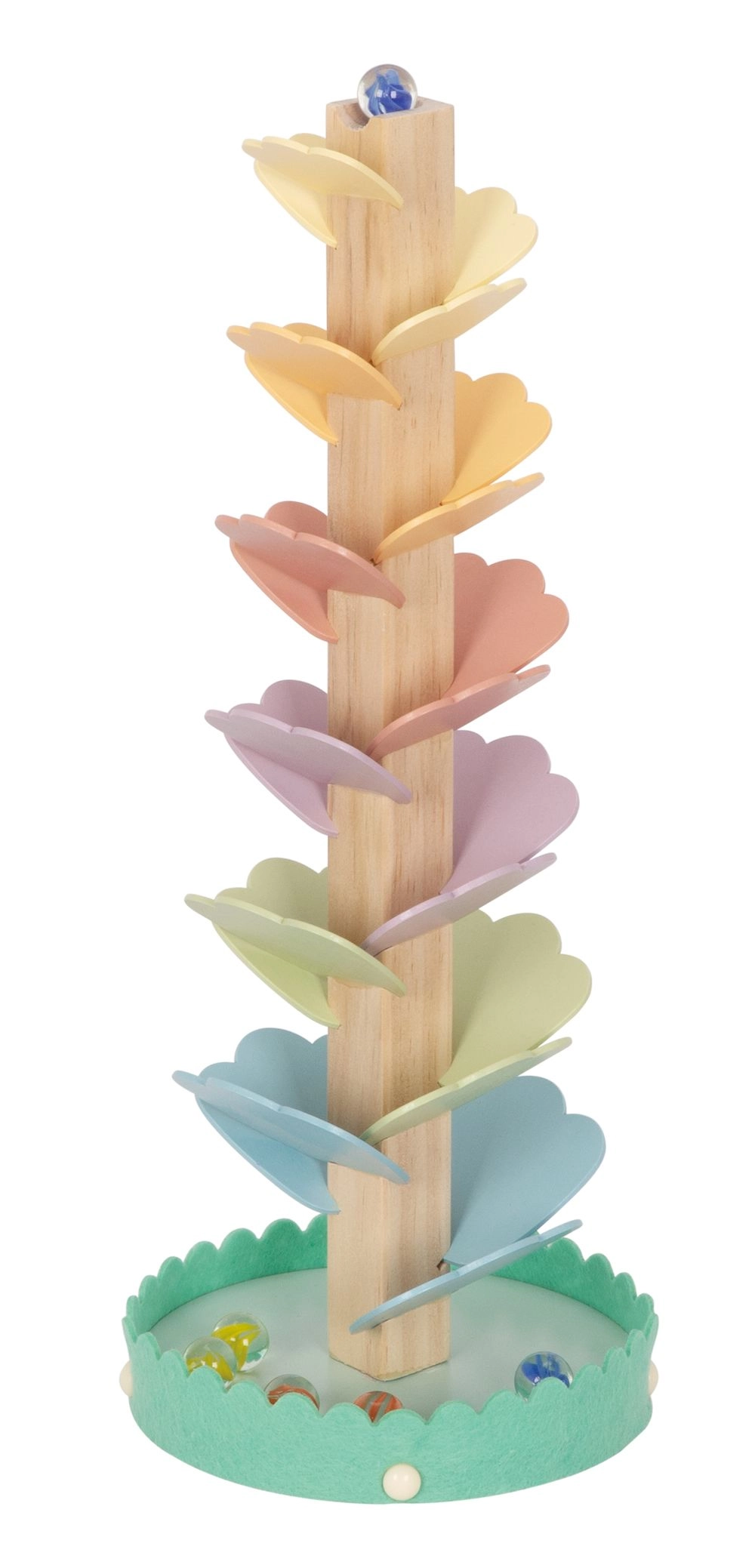 Tooky Toy Wooden Montessori Ball Track Game Set - Suitable for 3 years & above 7 Pcs