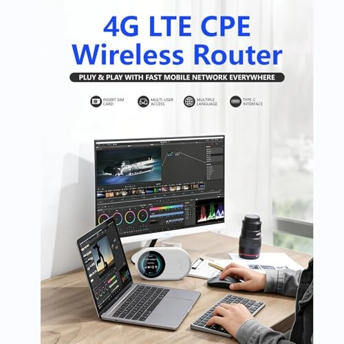 WiFi 6 Cellular Router - 4G LTE 802.11 b/g/n 300Mbps