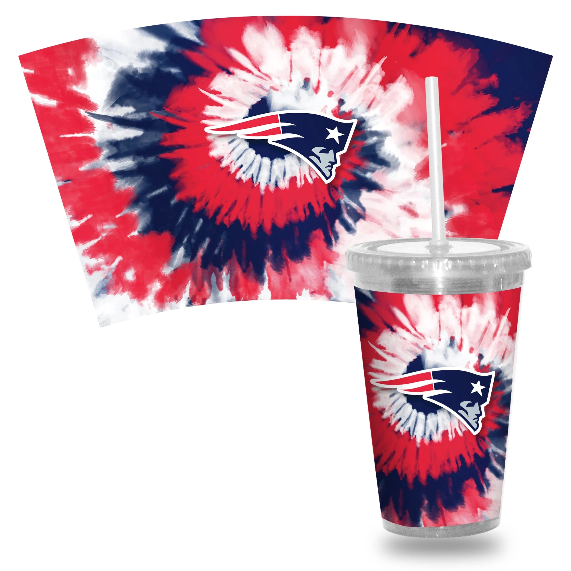 NFL Football Metallic Tie Dye Tumbler - 473ml