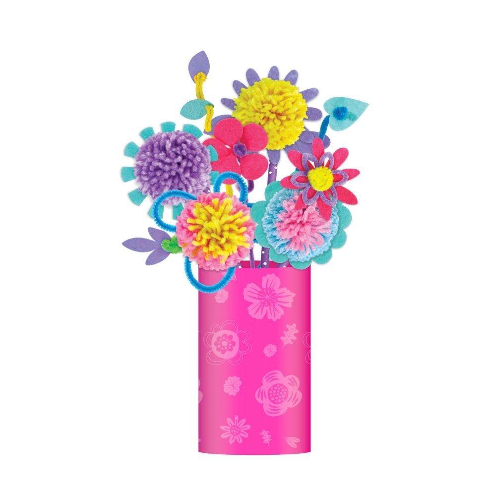 Pom Pom Flowers Bouquet - Craft Kit 6 years & above