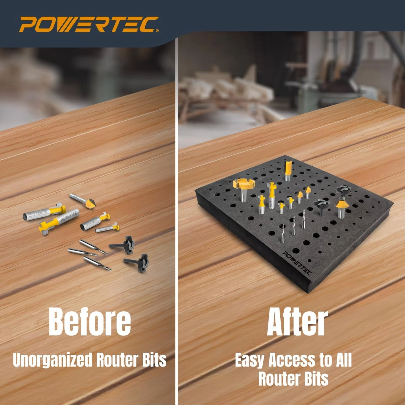 Router Bit Storage Inserts - 1/2\" 1/4\" 110 Bits