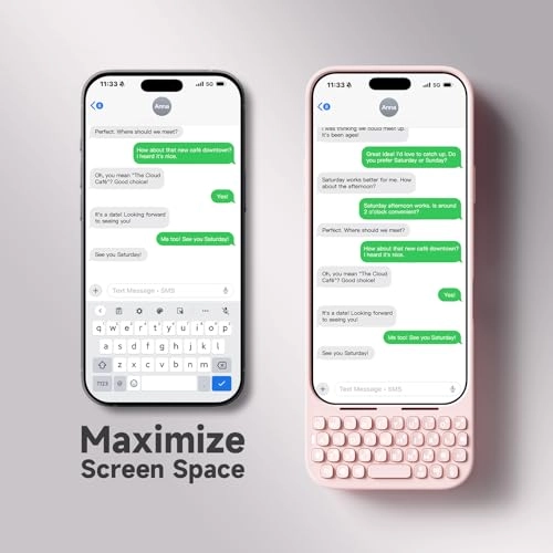 MetaKey Keyboard for iPhone 16 Pro Max - Cloud White USB