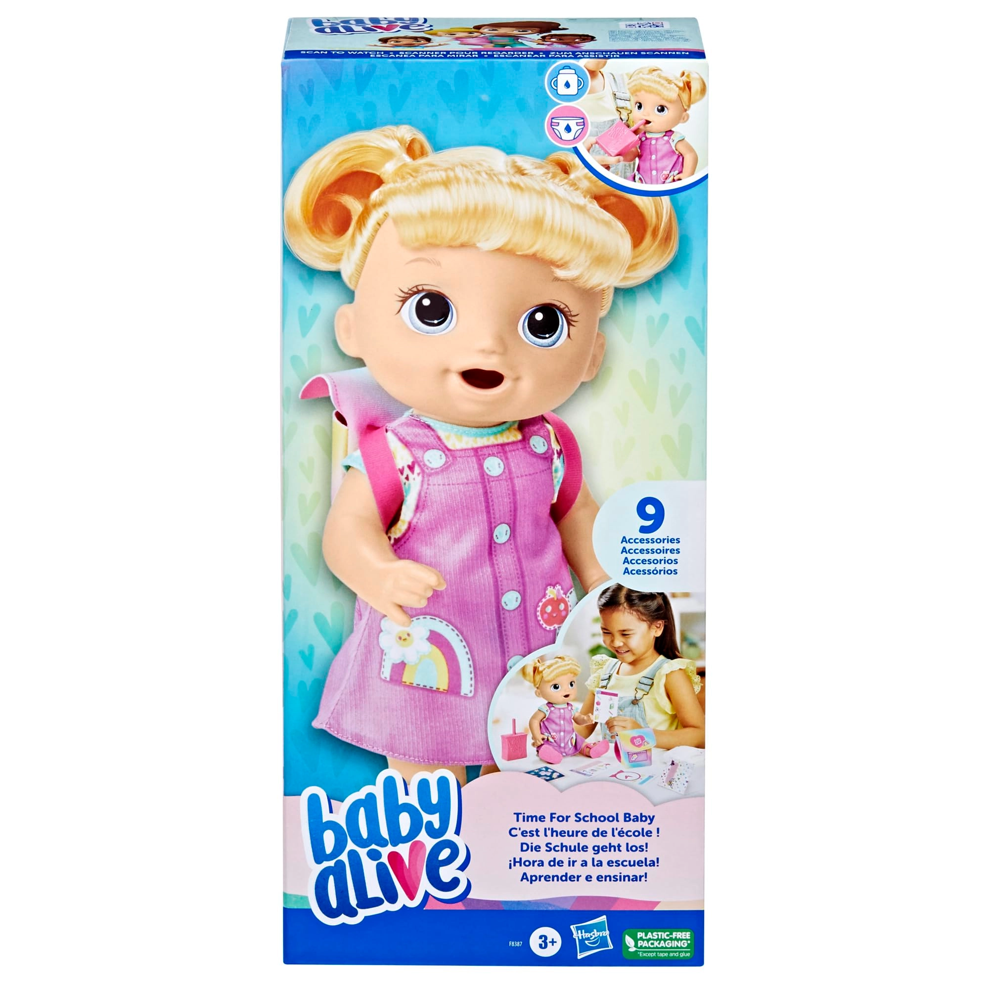 Time for School Baby - 12 Inch Blonde Hair Ages 3+