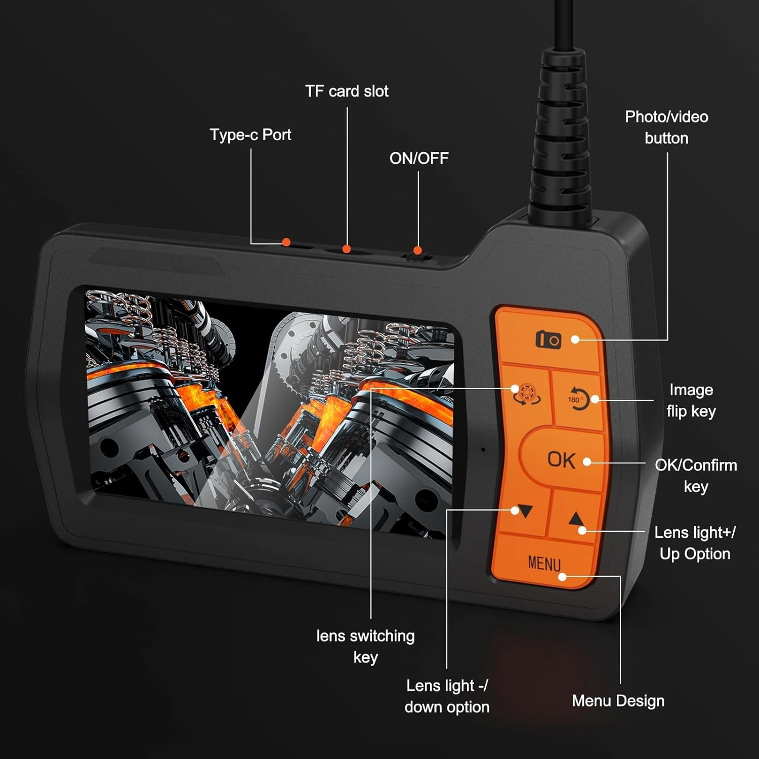 Triple Lens endoscope - 50FT
