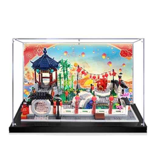 Acrylic Display Box for LEGO 80107 Lantern Festival Models - clear acrylic Lantern Festival